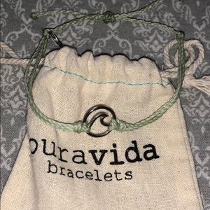 mint silver wave charm pura vida bracelet